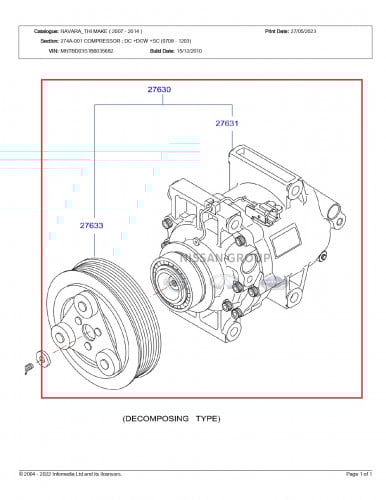 كمبروسر مكيف نفارا 2008/2014