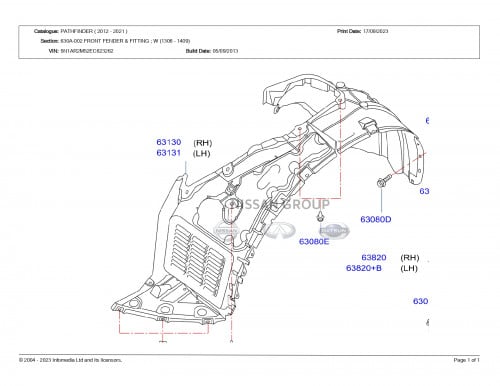 بطانة رفرف امامي باثفندر تجاري 2013/2020