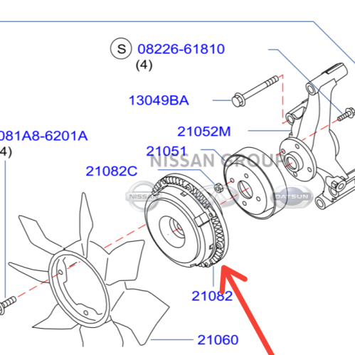 كلتش مروحة نيسان باثفيندر 2006/2012