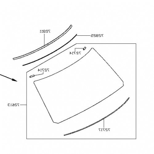 زجاج امامي باترول 2010-2016 - حسب رقم الهيكل