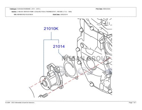 طرمبة ماء نيسان صني الهندية 2014/2023