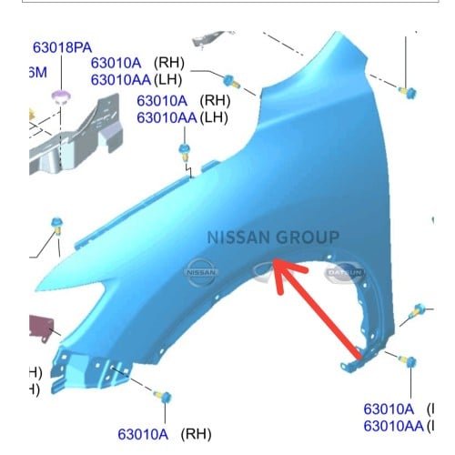 رفرف امامي اكس تريل 2018/2021