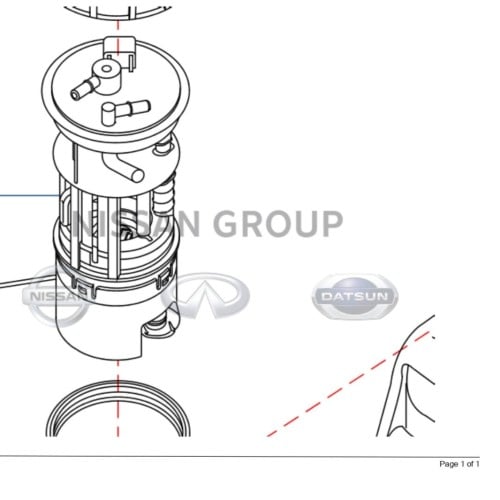 عوامة بننزين مع الطرمبة كاملة نيسان باثفندر كلاسيك  2006/2013