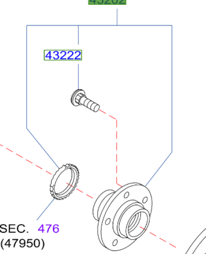 فلنجة خلفي يسار مكسيما 2002/2008-صناعة صينيه