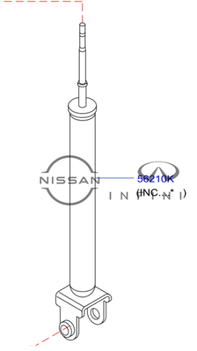 مساعد خلفي مكسيما 2010/2015 kyb