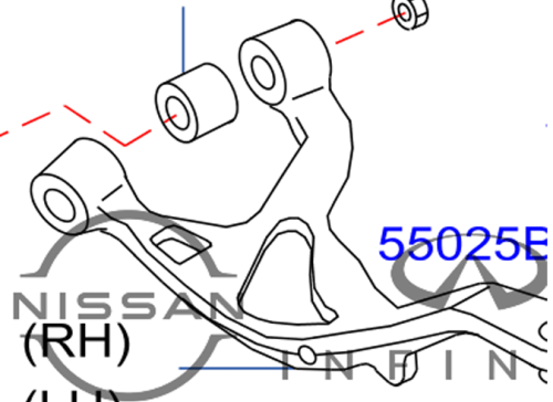 جلبة مقص خلفي  فوق نيسان مكسيما 2010/2015-