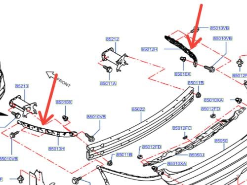 عظمة صدام خلفي نيسان اكس تريل  2018/2022