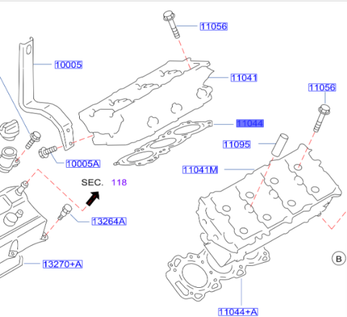 وجة راس مكينة نيسان باثفيندر 2000/2003 مكينة 3500