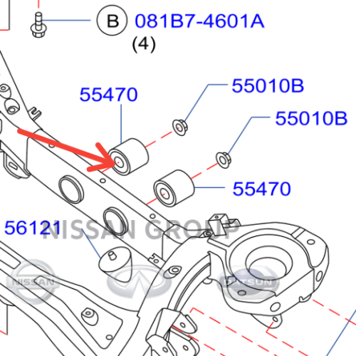 جلبة دفرنس خلفي كمر باثفندر 2006/2009