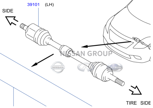 عكس امامي يسار  صني 2014/2024 -صناعة يابانيه