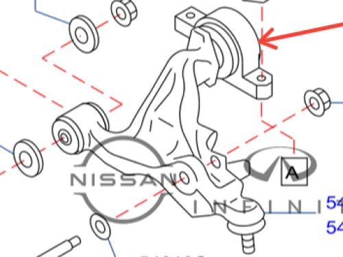 جلبة مقص كبيره تحت انفينتي G35/37