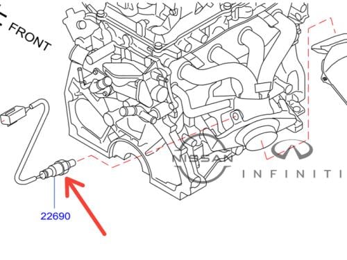 حساس اوكسجين اقزوز المكينة نيسان صني 2015/2025