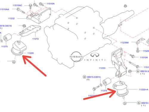 كرسي مكينة انفينتي FX35 2003/2007 VQ3500