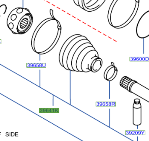 جلدة عكس خلفي خارجي نيسان باترول 2010/2017
