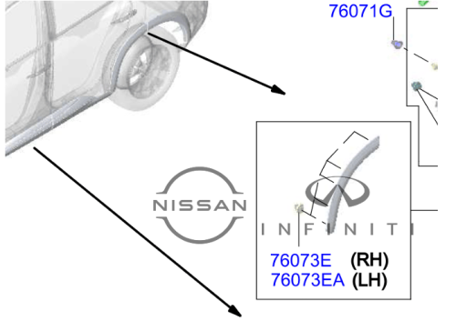 ديكور رفرف خلفي جهة الباب اكس تريل 2023/2025 يجب تطبيق رقم الهيكل