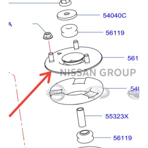 بريكت كرسي مساعد امامي نيسان نفارا 2017/2019