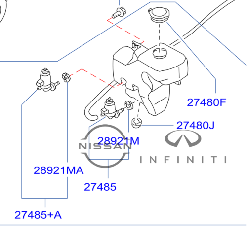 قربة مساحات نيسان فتك 4800/4500 2004/2016 اصلي وكالة