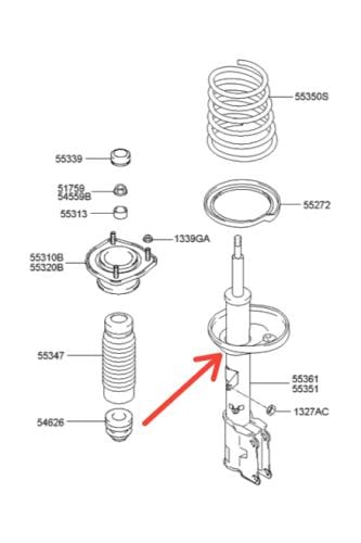 مساعد خلفي _هيونداي ألنترا 2001/2005_صناعه تايلندية