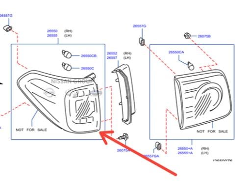 اسطب رفرف خلفي   يمين نيسان باترول 2020/2023