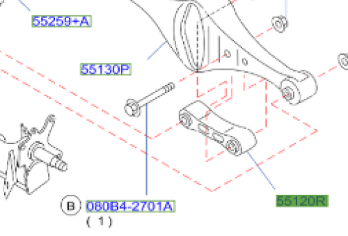 ذراع مقص خلفي  صغير مكسيما 2000/2008 تايواني