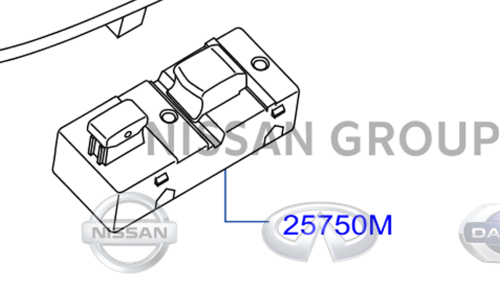سوتش زجاج امامي يمين FX35 2004/2006