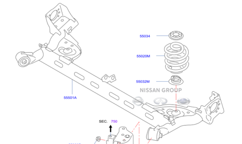 كمر خلفي نيسان سنترا اصلي وكالة