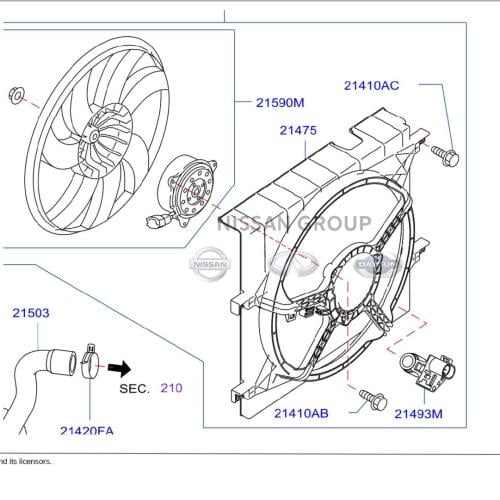 مروحة تبريد نيسان صني الهندية-أصلي وكالة