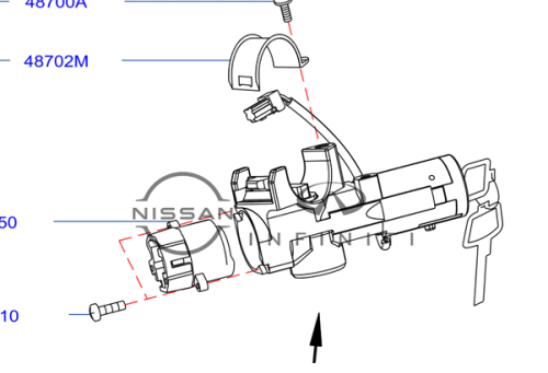 سويتش تشغيل LOCK SET-STEERING نيسان صني 2015/2025