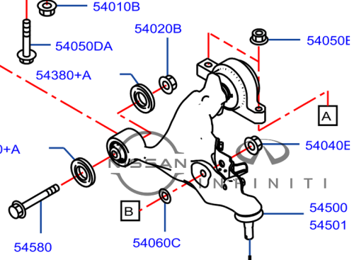 مقص امامي تحت انفينتي Q50 2020/2024