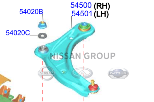 مقص امامي نيسان صني المكسيكية 2019/2024