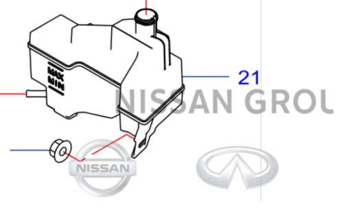 قربة ماء رديتر نيسان اكس تريل 2022/2016