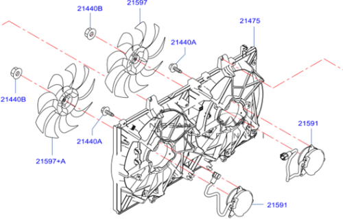 مروحة تبريد الخارجية نيسان اكس تريل 2014/2022 تايواني