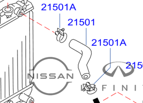 خرطوش رديتر فوق نيسان باثفيندر 2001/2003