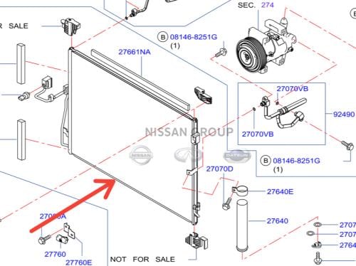 رديتر مكيف نيسان نفارا 2016/2017-صناعة تايوانيه