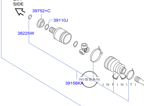 جلدة عكس داخلي نيسان كيكس 2016/2024