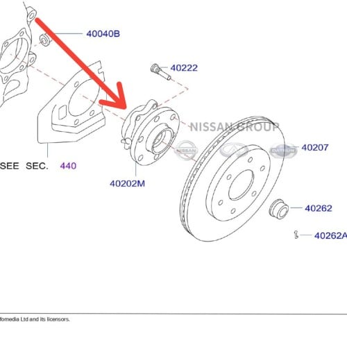 رمان امامي مع الفلنجة نيسان باثفيندر 2006/2012 (891007)_ صناعه تايوانية
