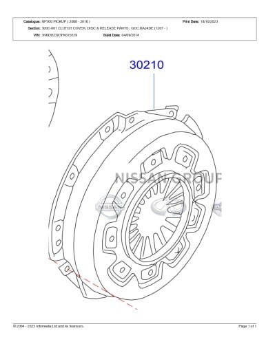 دسك جير نيسان بيك اب ونيت 2012/2016