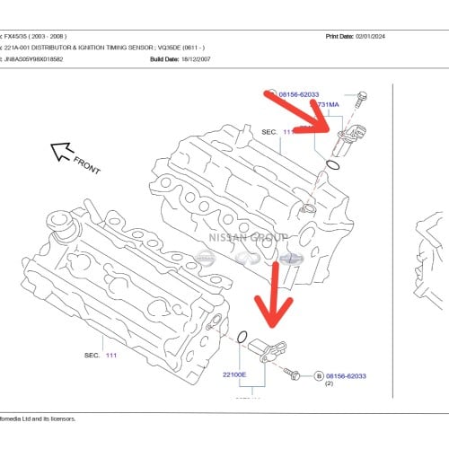 حساس تيمن انفتي FX-35 2006/2008