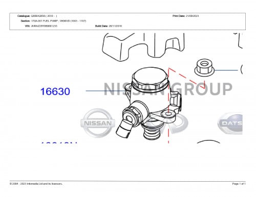 طرمبة بنزين امامي انفنتي QX80/QX56   مكينة 400-هيتاشي ياباني