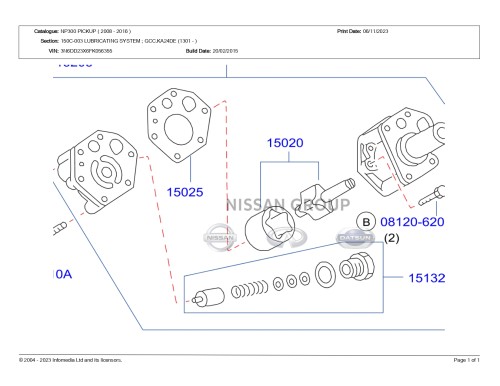 طرمبة زيت نيسان ونيت بيك اب 2012/2015