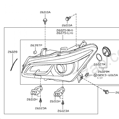 شمعة نور أنفنتي يمين G37 2010 - 2011