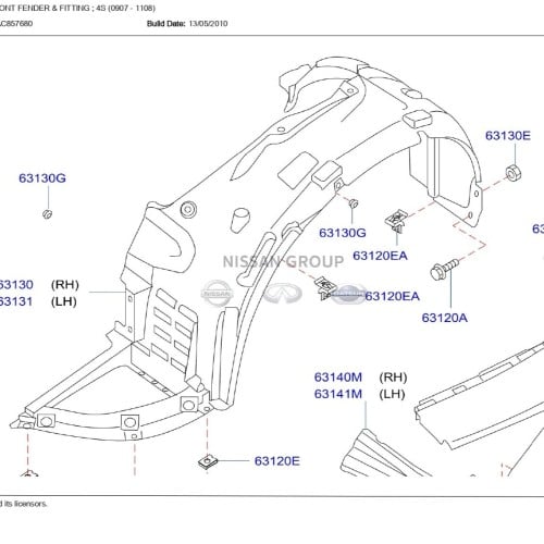 بطانة رفرف امامي مكسيما 2010/2015