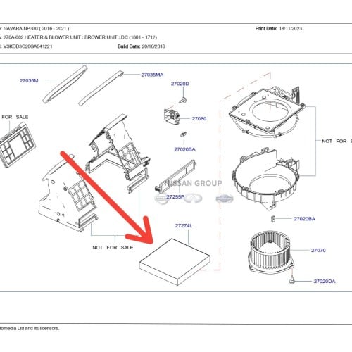 فلتر مكيف نبسان نفارا 2016/2017