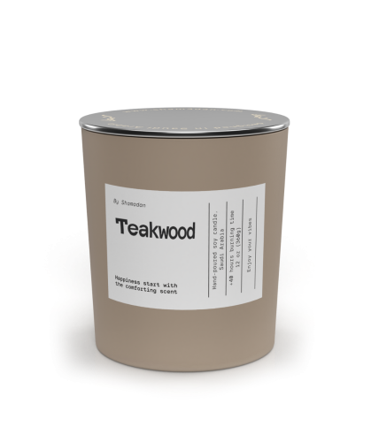 شمعة Teakwood برائحة خشب الساج