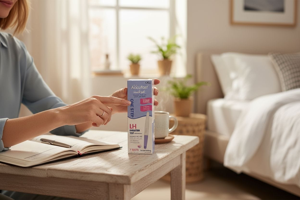 اكيوفاست إختبار الإباضة المنزلي ميدستريم