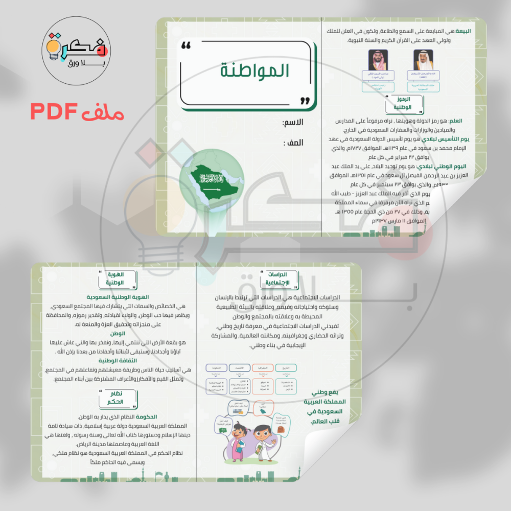 جميع مطويات و مشاريع رابع ابتدائي الترم الاول
