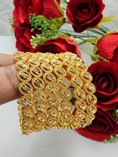 بناجر نسائية مطليه ذهب 6 حبات