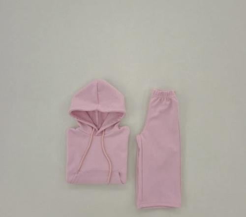 COTTON HOODED SET - INDIE PINK