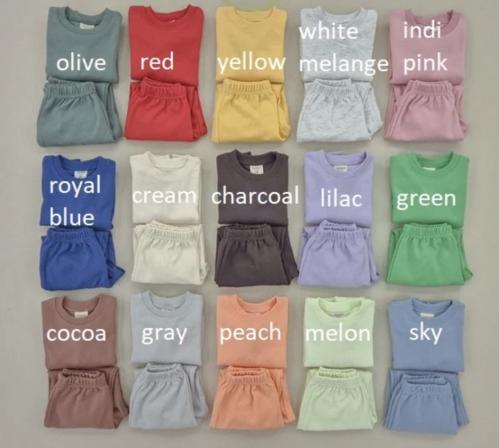 COTTON SWEAT SET - SKY