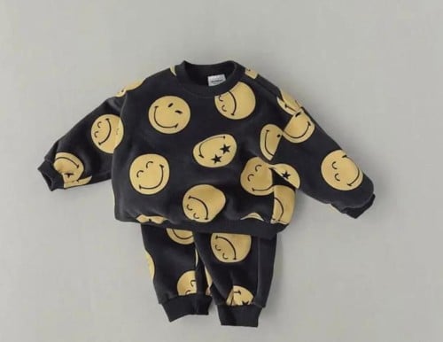 SMILEY FLEECE SET